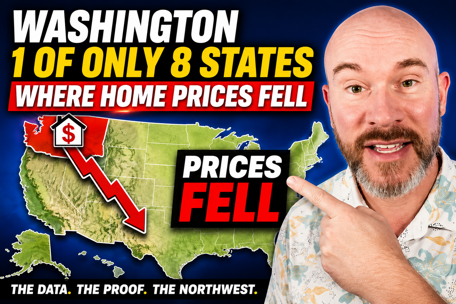 Portland housing market map showing 8 states where home prices fell in 2026