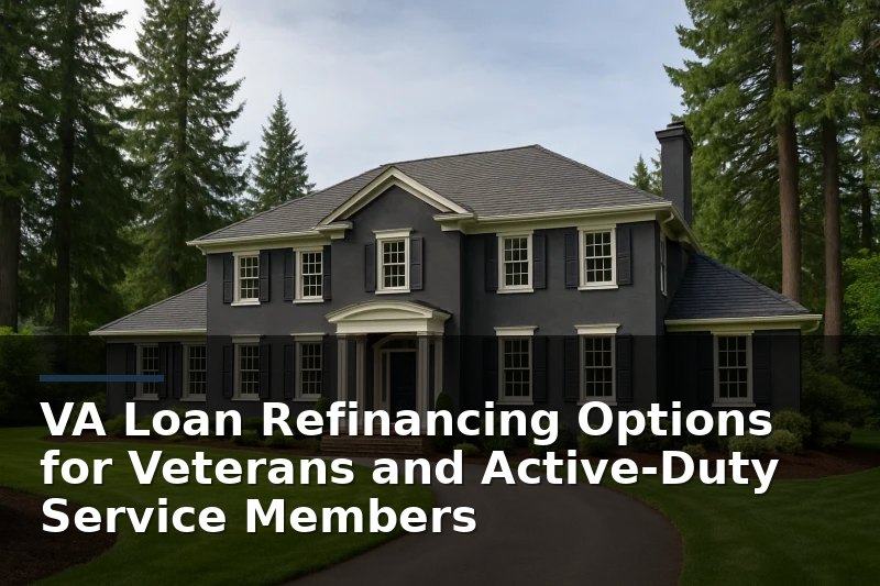 A beautiful, well-maintained colonial-style home with a charcoal stucco exterior, Pacific Northwest style home, tall evergreen trees, soft overcast...